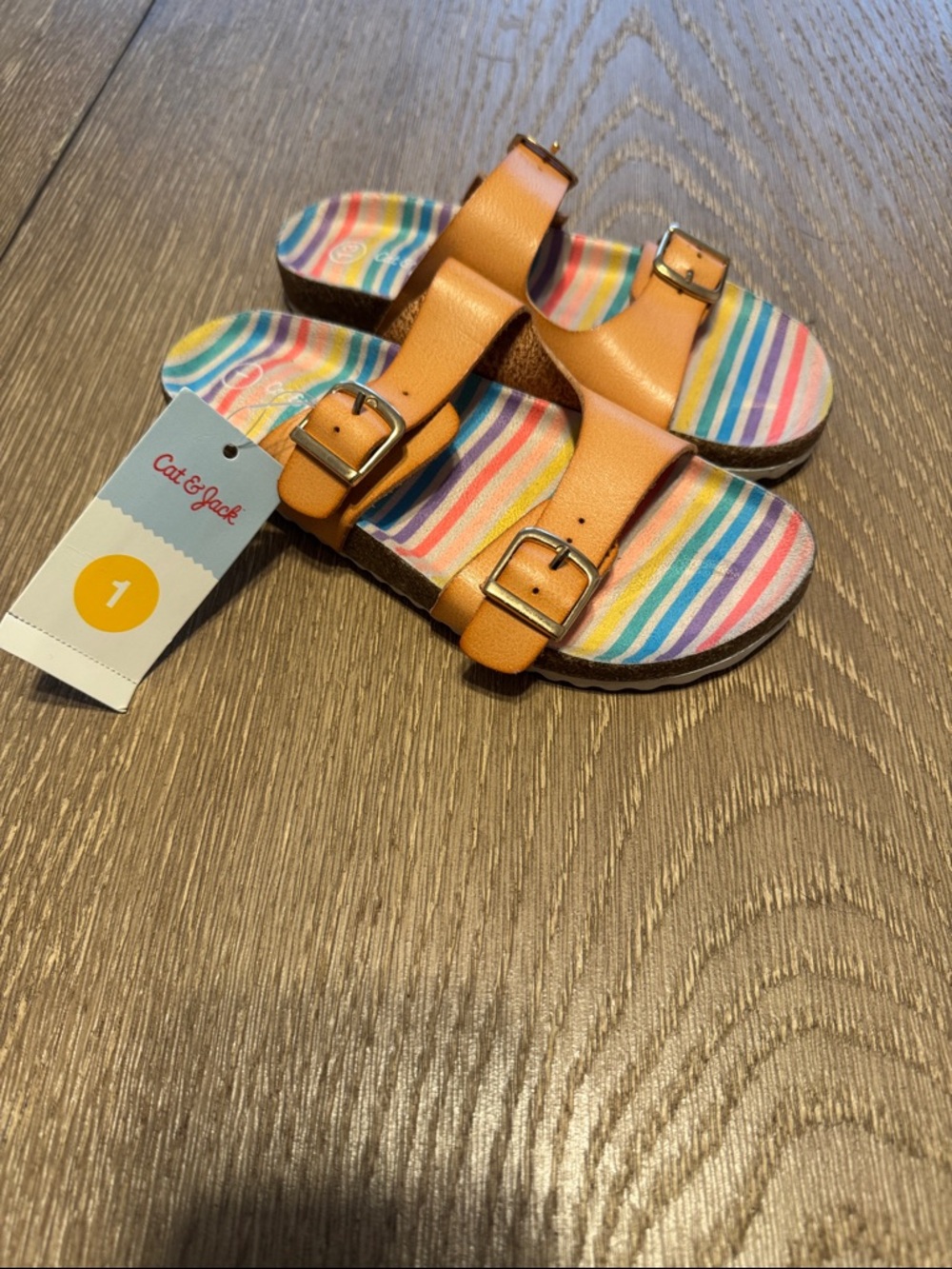Cat & Jack Sandals Girls 1 NWT